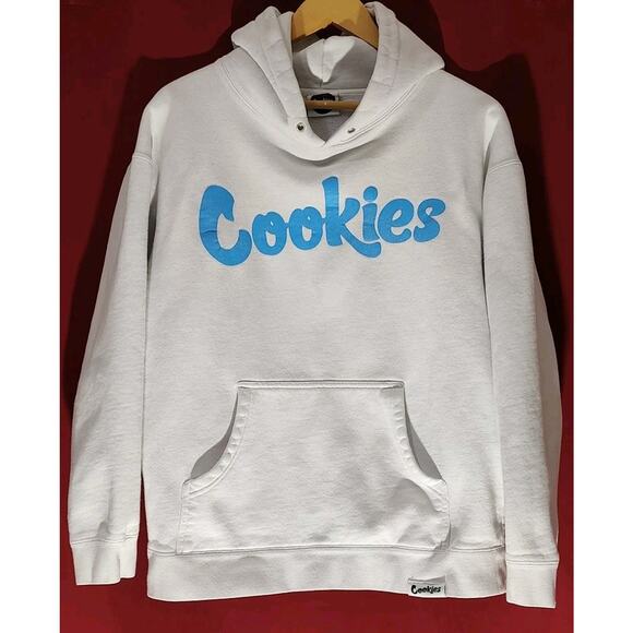 Cookies Sf Other - Authentic Cookies Brand Original White/Blue Hoodie Sweatshirt Cookie - Large